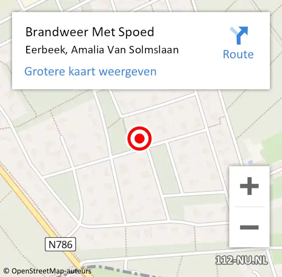 Locatie op kaart van de 112 melding: Brandweer Met Spoed Naar Eerbeek, Amalia Van Solmslaan op 9 november 2015 09:39