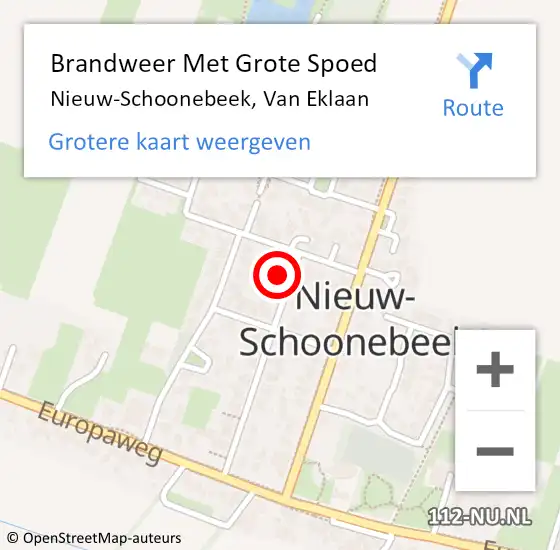 Locatie op kaart van de 112 melding: Brandweer Met Grote Spoed Naar Nieuw-Schoonebeek, Van Eklaan op 9 november 2015 13:49