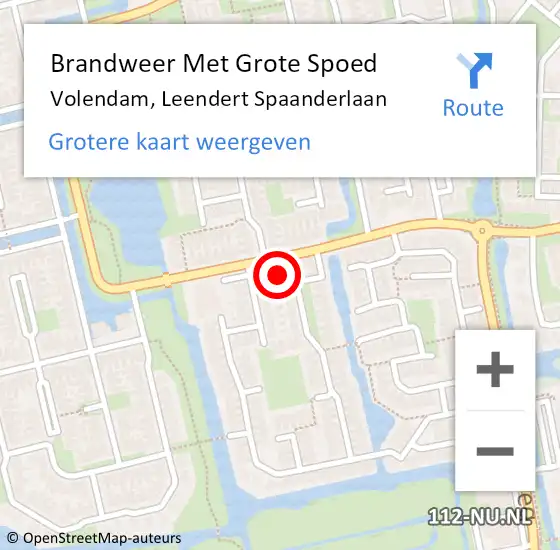 Locatie op kaart van de 112 melding: Brandweer Met Grote Spoed Naar Volendam, Leendert Spaanderlaan op 9 november 2015 19:13