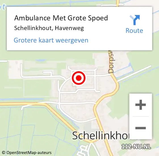 Locatie op kaart van de 112 melding: Ambulance Met Grote Spoed Naar Schellinkhout, Havenweg op 10 november 2015 05:52