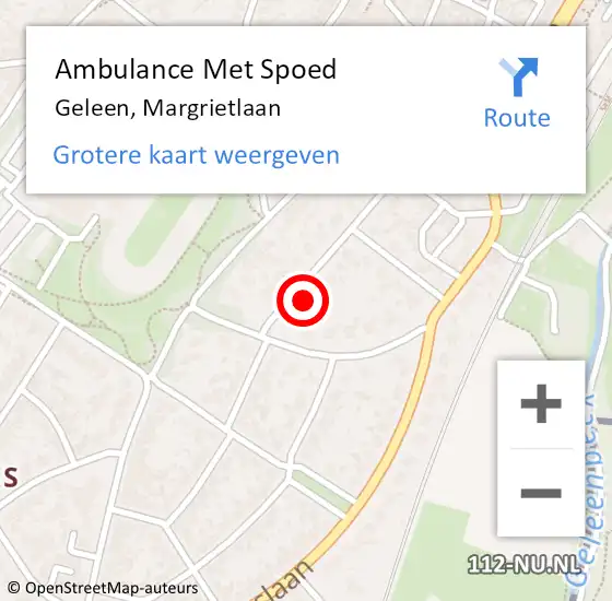 Locatie op kaart van de 112 melding: Ambulance Met Spoed Naar Geleen, Margrietlaan op 26 november 2013 14:39