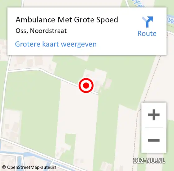 Locatie op kaart van de 112 melding: Ambulance Met Grote Spoed Naar Oss, Noordstraat op 11 november 2015 17:30