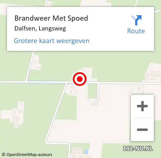 Locatie op kaart van de 112 melding: Brandweer Met Spoed Naar Dalfsen, Langsweg op 26 november 2013 16:41