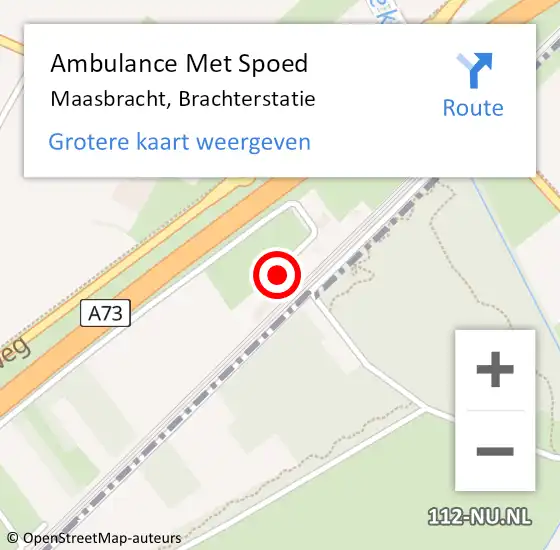 Locatie op kaart van de 112 melding: Ambulance Met Spoed Naar Maasbracht, Brachterstatie op 12 november 2015 03:18