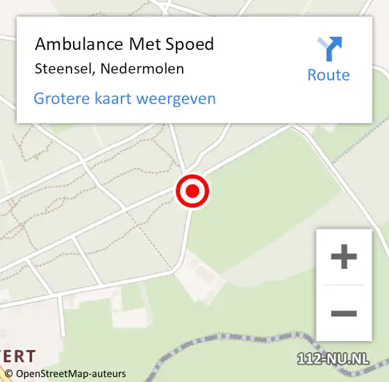 Locatie op kaart van de 112 melding: Ambulance Met Spoed Naar Steensel, Nedermolen op 12 november 2015 15:34