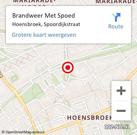 Locatie op kaart van de 112 melding: Brandweer Met Spoed Naar Hoensbroek, Spoordijkstraat op 12 november 2015 17:16