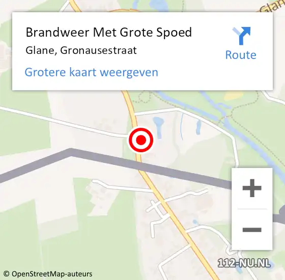 Locatie op kaart van de 112 melding: Brandweer Met Grote Spoed Naar Glane, Gronausestraat op 26 november 2013 18:19