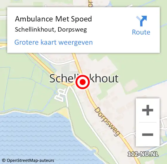 Locatie op kaart van de 112 melding: Ambulance Met Spoed Naar Schellinkhout, Dorpsweg op 12 november 2015 19:30