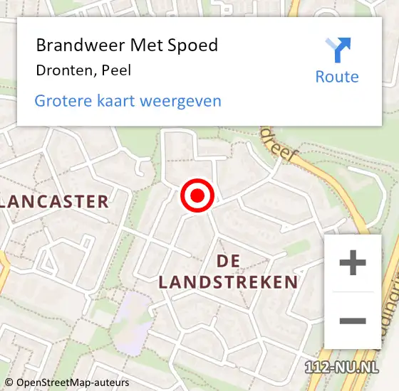 Locatie op kaart van de 112 melding: Brandweer Met Spoed Naar Dronten, Peel op 26 november 2013 19:12