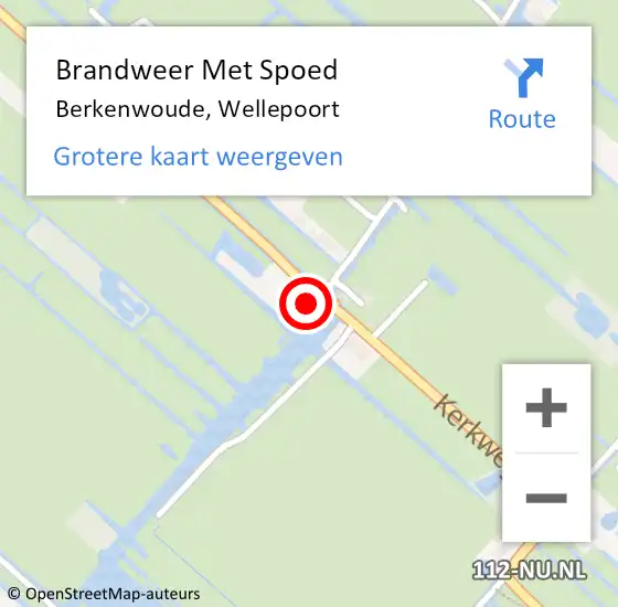 Locatie op kaart van de 112 melding: Brandweer Met Spoed Naar Berkenwoude, Wellepoort op 13 november 2015 17:11