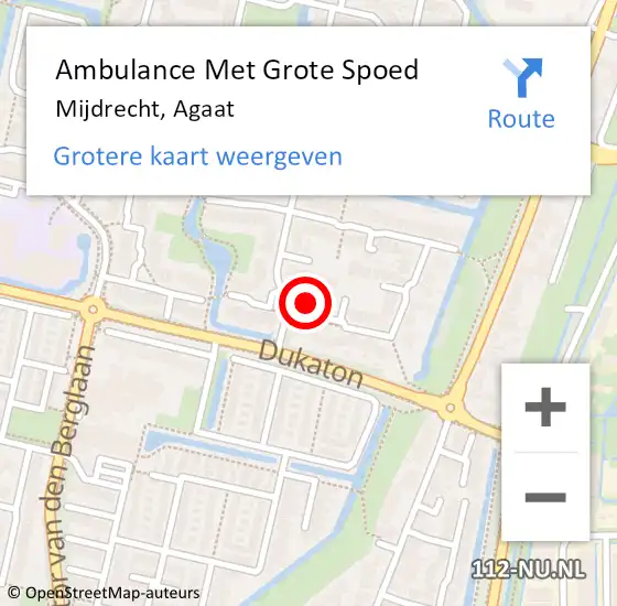 Locatie op kaart van de 112 melding: Ambulance Met Grote Spoed Naar Mijdrecht, Agaat op 13 november 2015 17:31