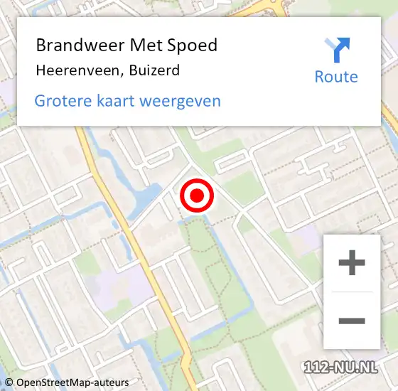 Locatie op kaart van de 112 melding: Brandweer Met Spoed Naar Heerenveen, Buizerd op 13 november 2015 21:49