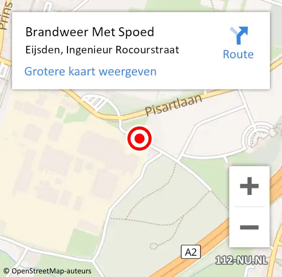 Locatie op kaart van de 112 melding: Brandweer Met Spoed Naar Eijsden, Ingenieur Rocourstraat op 14 november 2015 20:35