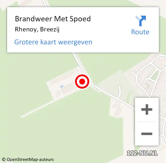 Locatie op kaart van de 112 melding: Brandweer Met Spoed Naar Rhenoy, Breezij op 15 november 2015 11:32