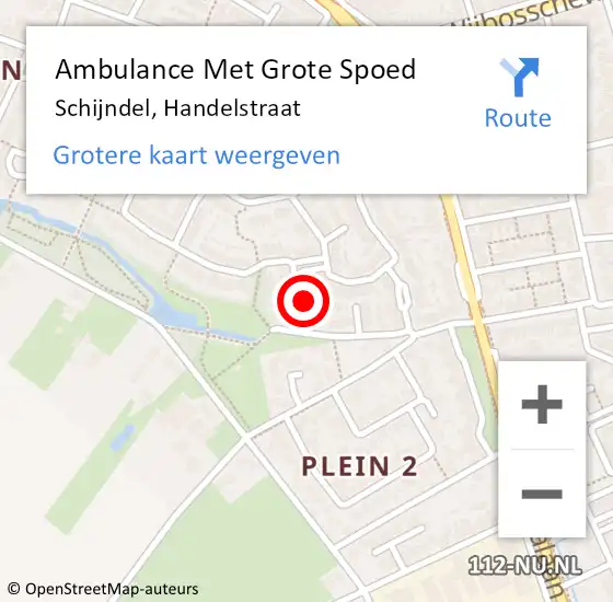 Locatie op kaart van de 112 melding: Ambulance Met Grote Spoed Naar Schijndel, Handelstraat op 27 november 2013 01:26