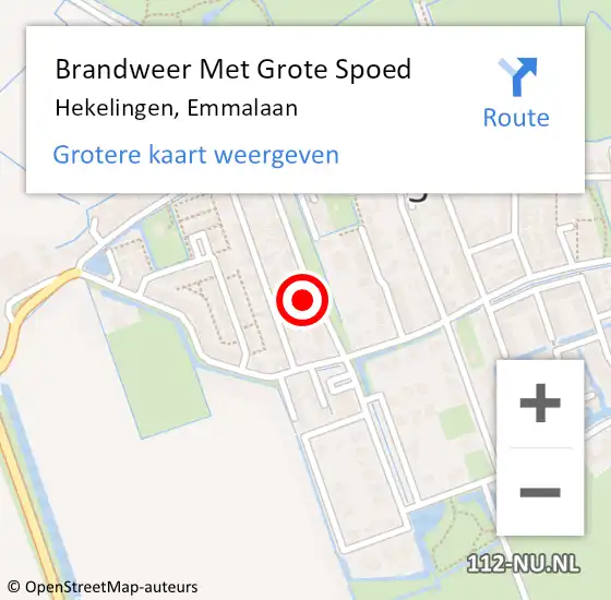 Locatie op kaart van de 112 melding: Brandweer Met Grote Spoed Naar Hekelingen, Emmalaan op 16 november 2015 18:29