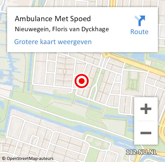Locatie op kaart van de 112 melding: Ambulance Met Spoed Naar Nieuwegein, Floris van Dyckhage op 16 november 2015 21:32