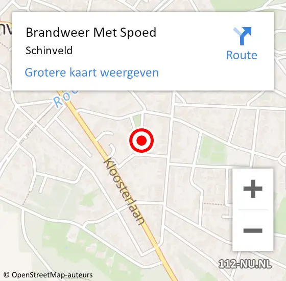 Locatie op kaart van de 112 melding: Brandweer Met Spoed Naar Schinveld, Beatrixstraat op 17 november 2015 09:02