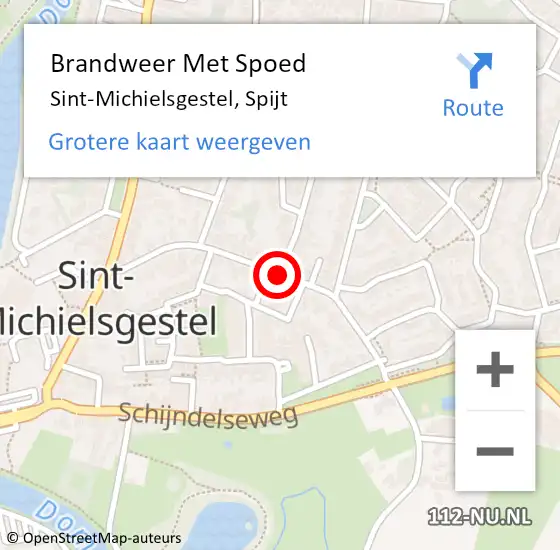 Locatie op kaart van de 112 melding: Brandweer Met Spoed Naar Sint-Michielsgestel, Spijt op 17 november 2015 21:49