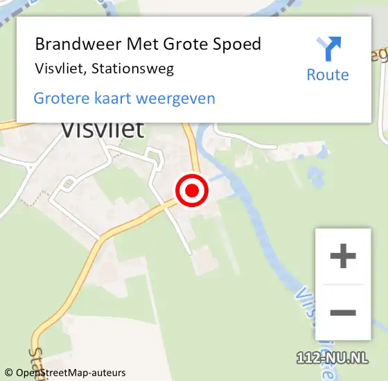 Locatie op kaart van de 112 melding: Brandweer Met Grote Spoed Naar Visvliet, Stationsweg op 17 november 2015 21:52