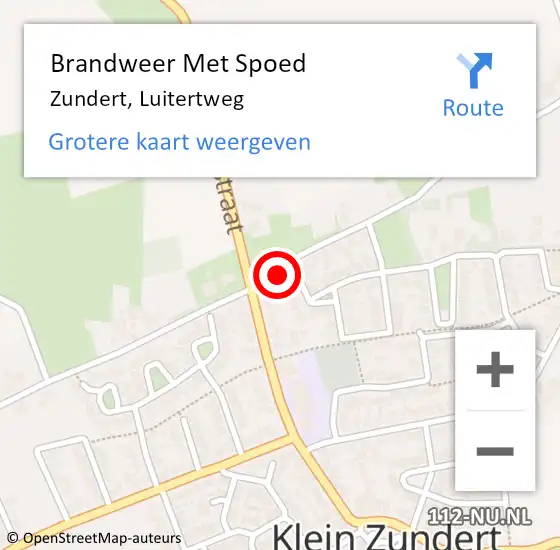 Locatie op kaart van de 112 melding: Brandweer Met Spoed Naar Zundert, Luitertweg op 17 november 2015 22:31