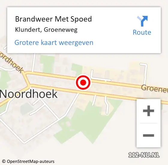 Locatie op kaart van de 112 melding: Brandweer Met Spoed Naar Klundert, Groeneweg op 27 november 2013 11:52