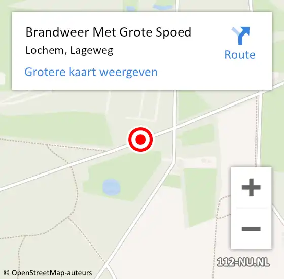 Locatie op kaart van de 112 melding: Brandweer Met Grote Spoed Naar Lochem, Lageweg op 18 november 2015 22:09