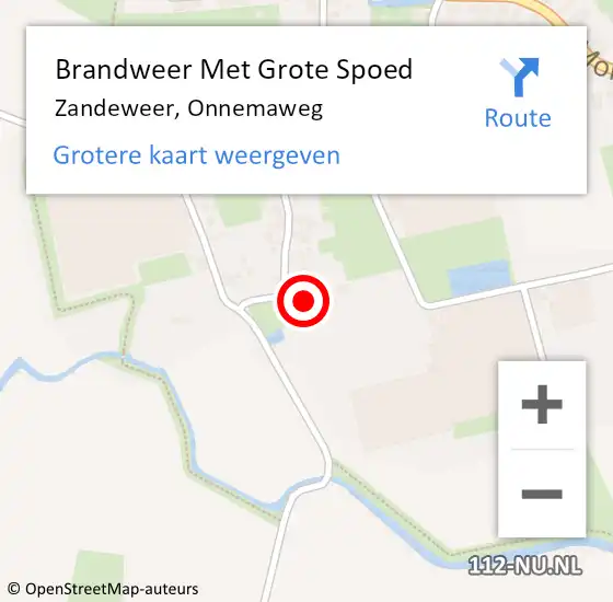 Locatie op kaart van de 112 melding: Brandweer Met Grote Spoed Naar Zandeweer, Onnemaweg op 19 november 2015 08:54