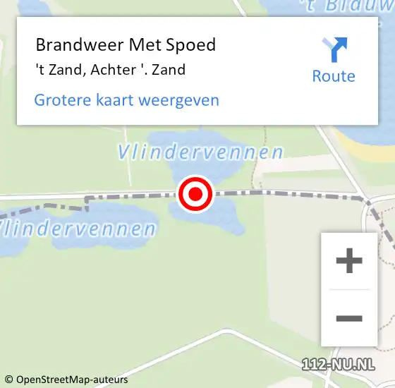 Locatie op kaart van de 112 melding: Brandweer Met Spoed Naar 't Zand, Achter '. Zand op 19 november 2015 15:35