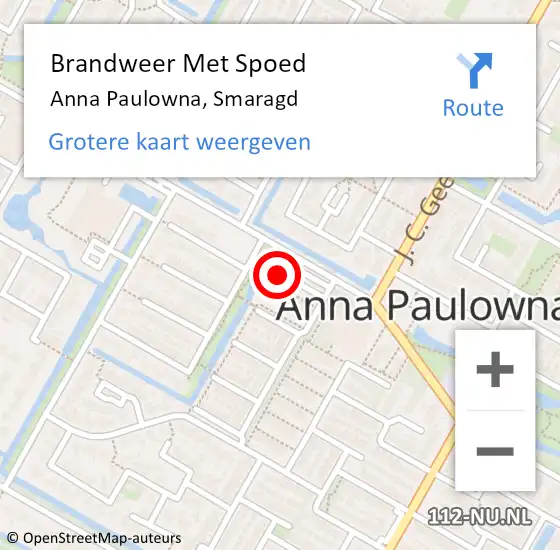 Locatie op kaart van de 112 melding: Brandweer Met Spoed Naar Anna Paulowna, Smaragd op 19 november 2015 23:18