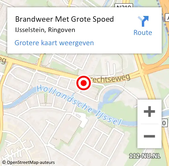 Locatie op kaart van de 112 melding: Brandweer Met Grote Spoed Naar IJsselstein, Ringoven op 27 november 2013 15:49