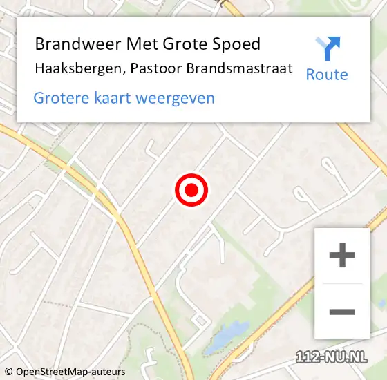 Locatie op kaart van de 112 melding: Brandweer Met Grote Spoed Naar Haaksbergen, Pastoor Brandsmastraat op 21 november 2015 16:01