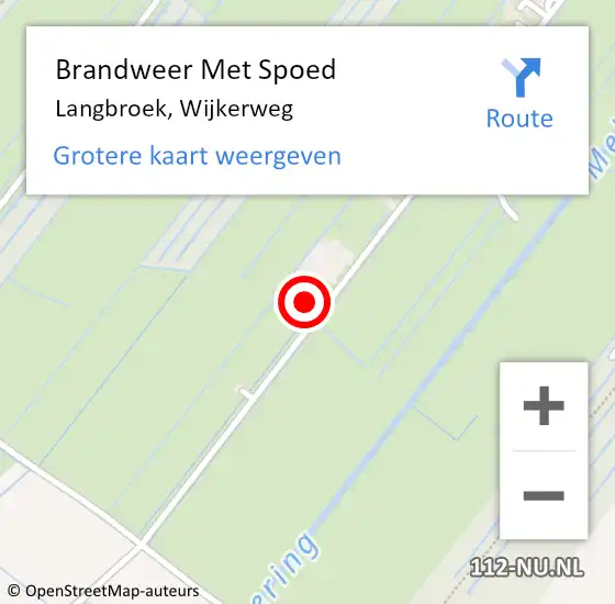 Locatie op kaart van de 112 melding: Brandweer Met Spoed Naar Langbroek, Wijkerweg op 23 november 2015 00:51