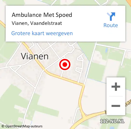 Locatie op kaart van de 112 melding: Ambulance Met Spoed Naar Vianen, Vaandelstraat op 27 november 2013 21:32