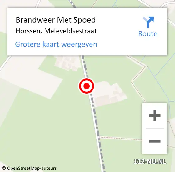 Locatie op kaart van de 112 melding: Brandweer Met Spoed Naar Horssen, Meleveldsestraat op 27 november 2015 17:09