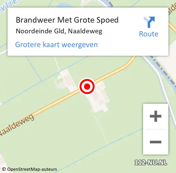 Locatie op kaart van de 112 melding: Brandweer Met Grote Spoed Naar Noordeinde Gld, Naaldeweg op 28 november 2015 11:47