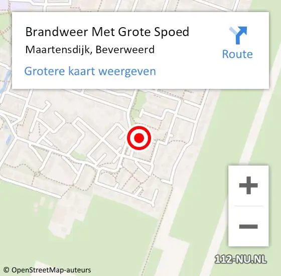 Locatie op kaart van de 112 melding: Brandweer Met Grote Spoed Naar Maartensdijk, Beverweerd op 28 november 2015 12:17