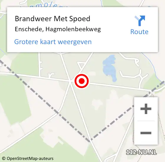 Locatie op kaart van de 112 melding: Brandweer Met Spoed Naar Enschede, Hagmolenbeekweg op 29 november 2015 21:06