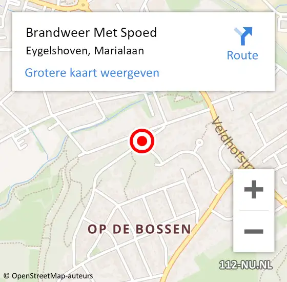 Locatie op kaart van de 112 melding: Brandweer Met Spoed Naar Eygelshoven, Marialaan op 29 november 2015 23:14