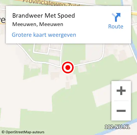 Locatie op kaart van de 112 melding: Brandweer Met Spoed Naar Meeuwen, Meeuwen op 30 november 2015 05:35