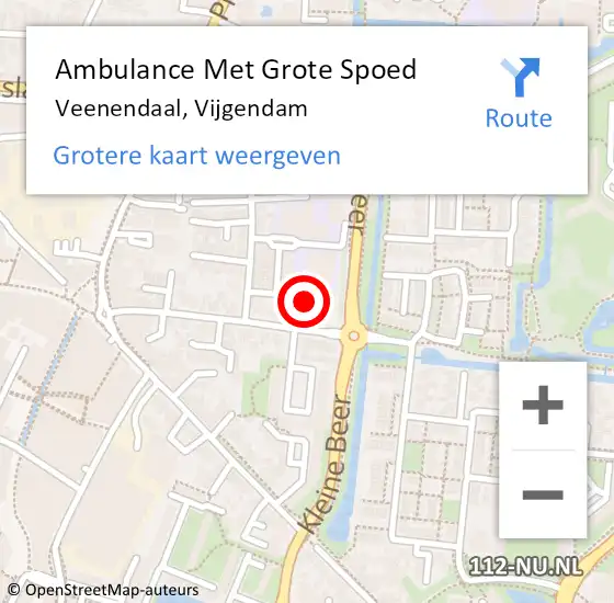 Locatie op kaart van de 112 melding: Ambulance Met Grote Spoed Naar Veenendaal, Vijgendam op 30 november 2015 16:15