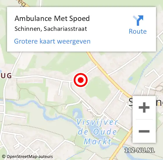 Locatie op kaart van de 112 melding: Ambulance Met Spoed Naar Schinnen, Sachariasstraat op 28 november 2013 15:18