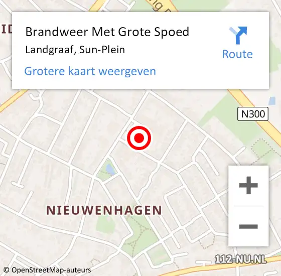 Locatie op kaart van de 112 melding: Brandweer Met Grote Spoed Naar Landgraaf, Sun-Plein op 30 november 2015 20:12