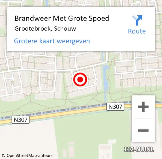 Locatie op kaart van de 112 melding: Brandweer Met Grote Spoed Naar Grootebroek, Schouw op 1 december 2015 23:23