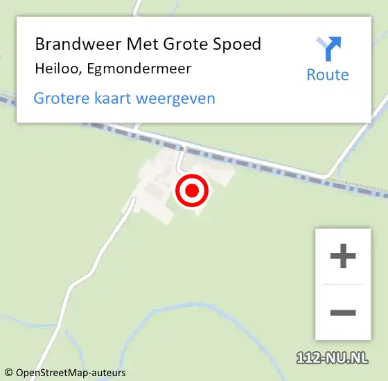 Locatie op kaart van de 112 melding: Brandweer Met Grote Spoed Naar Heiloo, Egmondermeer op 2 december 2015 19:05