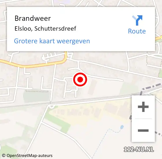 Locatie op kaart van de 112 melding: Brandweer Elsloo, Schuttersdreef op 29 november 2013 02:53