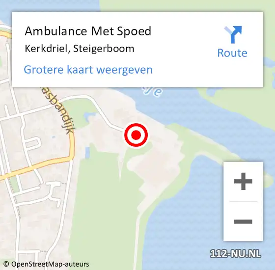 Locatie op kaart van de 112 melding: Ambulance Met Spoed Naar Kerkdriel, Steigerboom op 6 december 2015 15:23