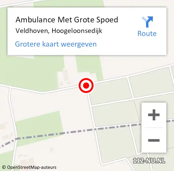 Locatie op kaart van de 112 melding: Ambulance Met Grote Spoed Naar Veldhoven, Hoogeloonsedijk op 8 december 2015 11:11