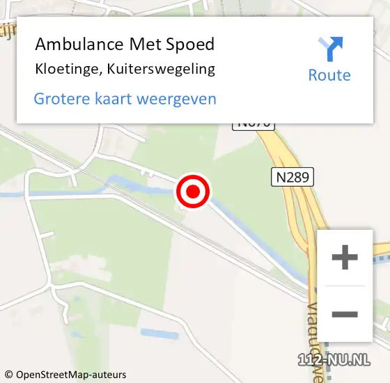 Locatie op kaart van de 112 melding: Ambulance Met Spoed Naar Kloetinge, Kuiterswegeling op 8 december 2015 20:09