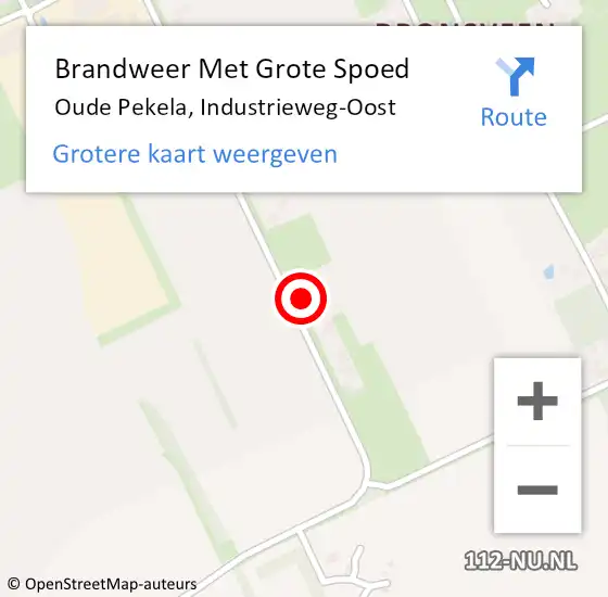 Locatie op kaart van de 112 melding: Brandweer Met Grote Spoed Naar Oude Pekela, Industrieweg-Oost op 9 december 2015 01:38